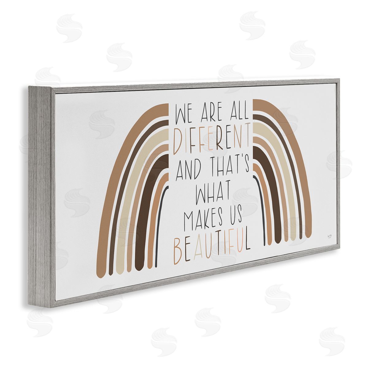 Lux + Me Designs Diffe_siderent Is Beautiful Motivational Quote Neutral Tone Rainbow