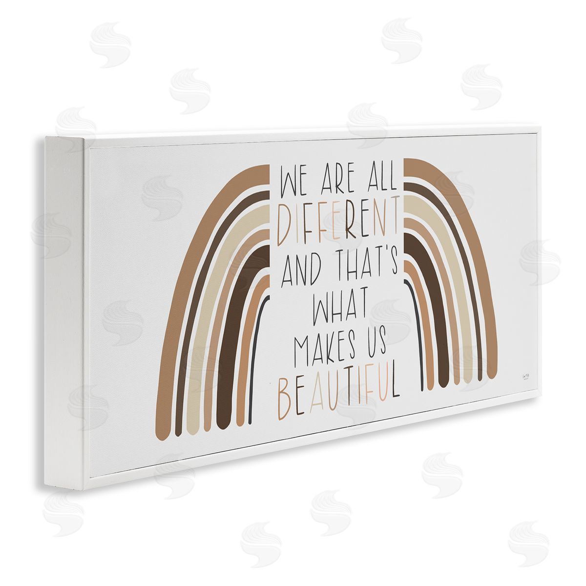 Lux + Me Designs Diffe_siderent Is Beautiful Motivational Quote Neutral Tone Rainbow