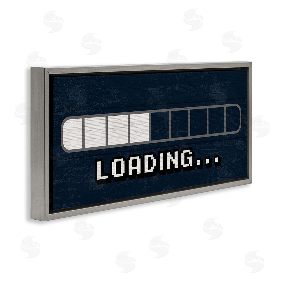 Stupell Studio Video Game Loading Symbol Vintage Pixel Text
