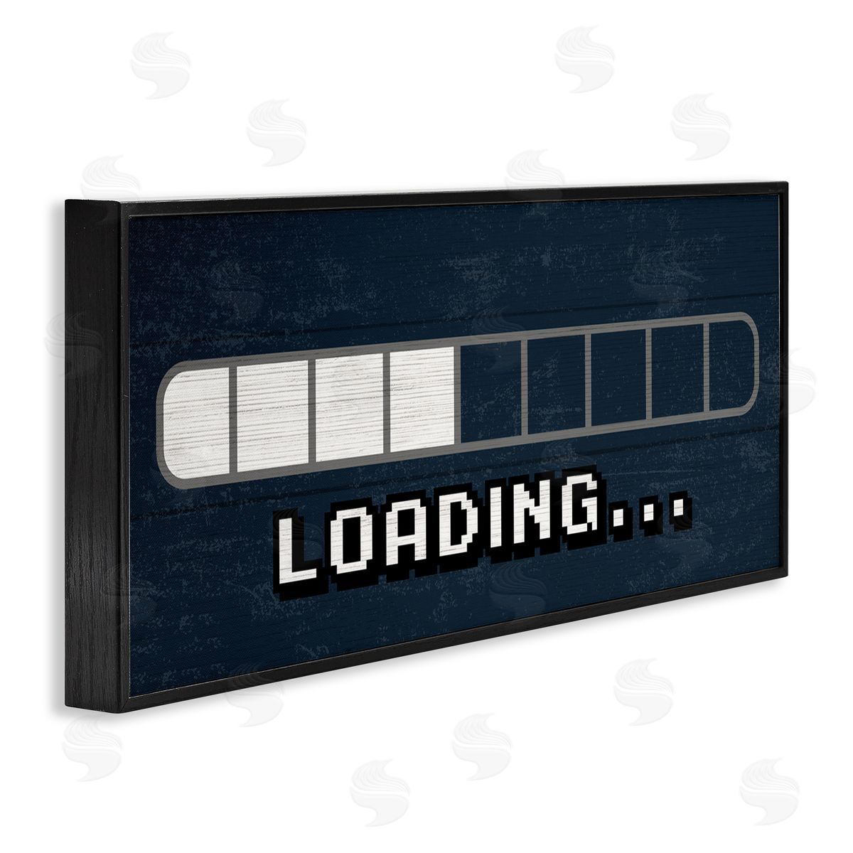 Stupell Studio Video Game Loading Symbol Vintage Pixel Text