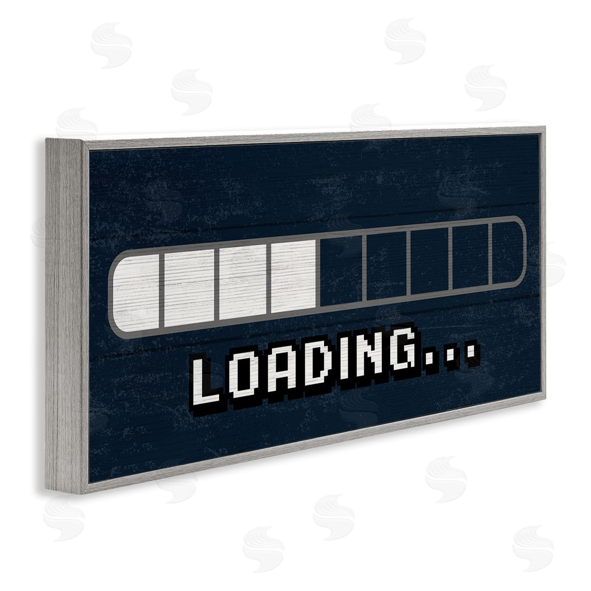 Stupell Studio Video Game Loading Symbol Vintage Pixel Text