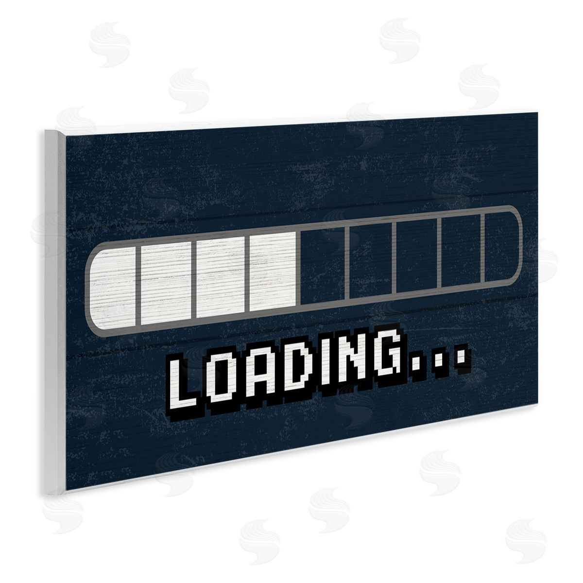 Stupell Studio Video Game Loading Symbol Vintage Pixel Text