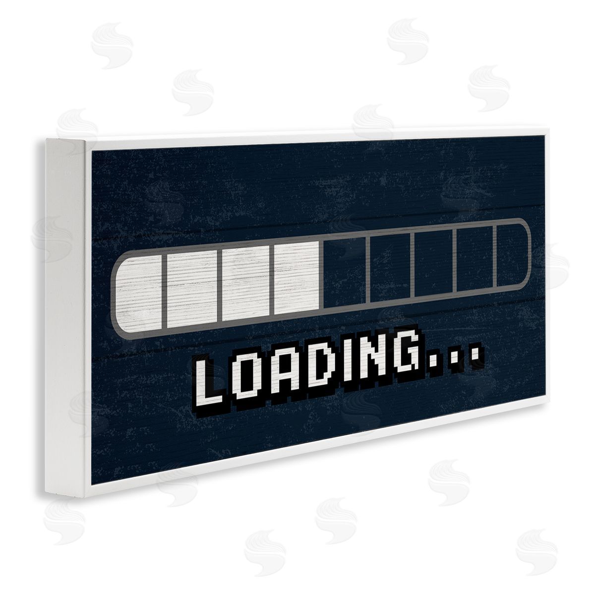 Stupell Studio Video Game Loading Symbol Vintage Pixel Text