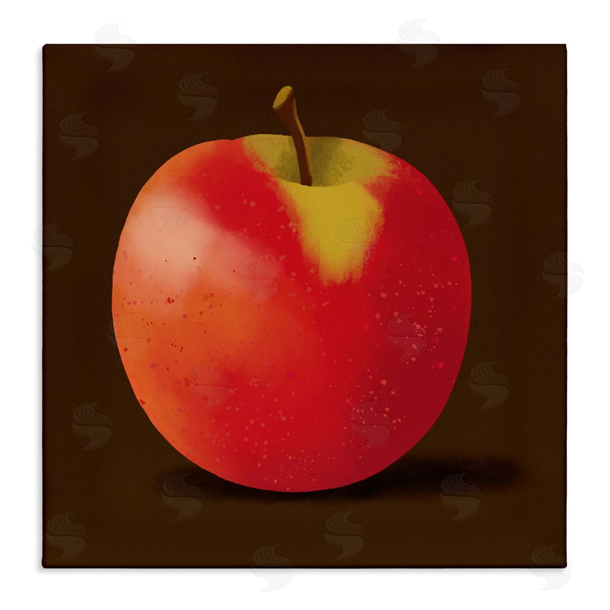 Sally Springer Griffith Lush Red Apple Detailed Portrait Design Stretched Canvas Wall Art Print