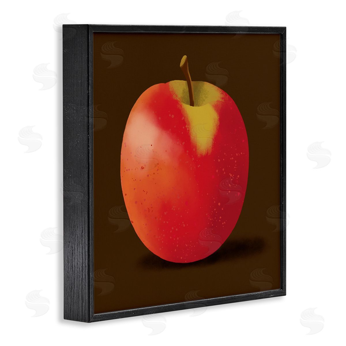 Sally Springer Griffith Lush Red Apple Detailed Portrait Design Black Framed Glicee Wall Art Print
