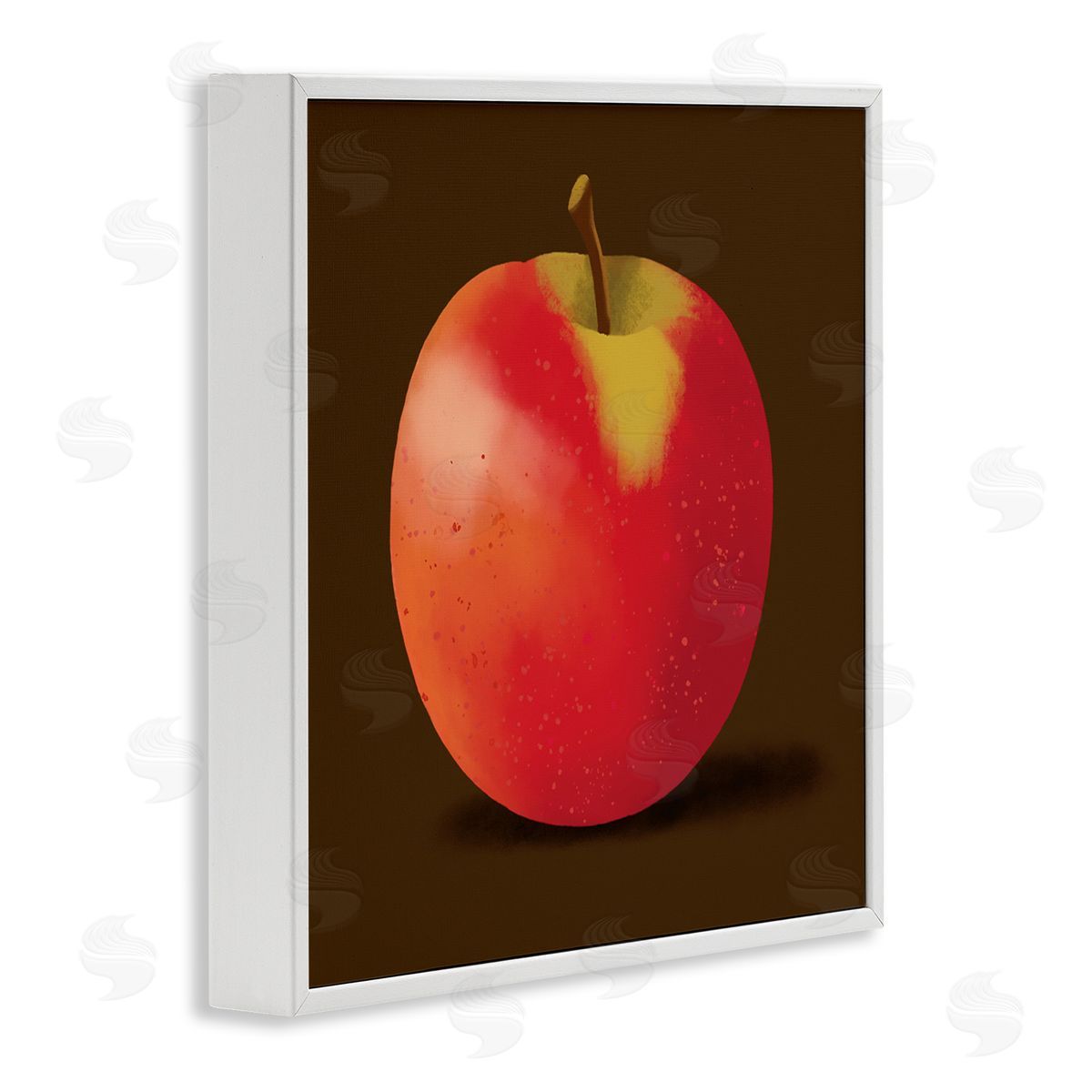 Sally Springer Griffith Lush Red Apple Detailed Portrait Design White Framed Glicee Wall Art Print