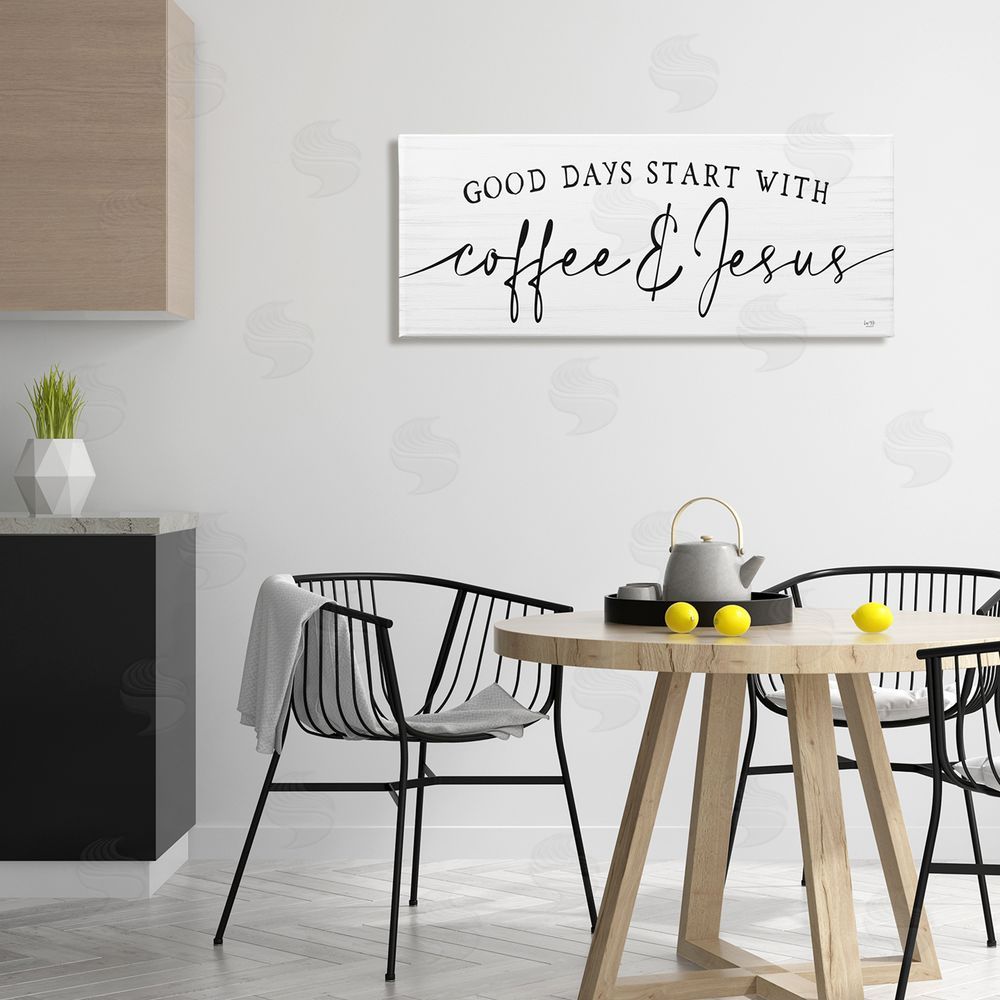 Lux + Me Designs Coffe_sidee And Jesus Quote Calligraphy Grain Pattern Quote