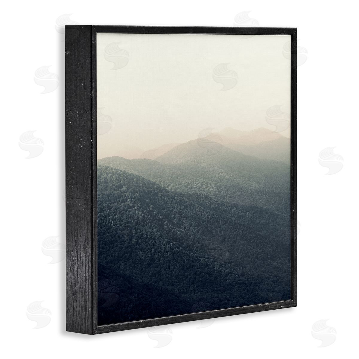Nicholas Bell Lush Summertime Mountains Misty Grassland Photography  Black Framed Glicee Wall Art Print