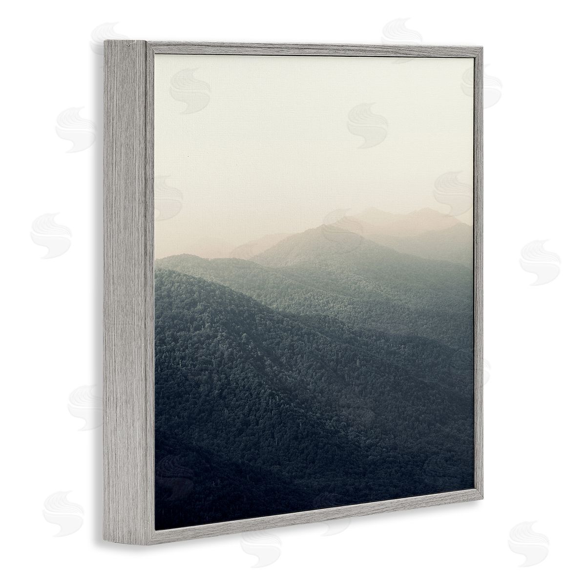 Nicholas Bell Lush Summertime Mountains Misty Grassland Photography  Gray Framed Glicee Wall Art Print