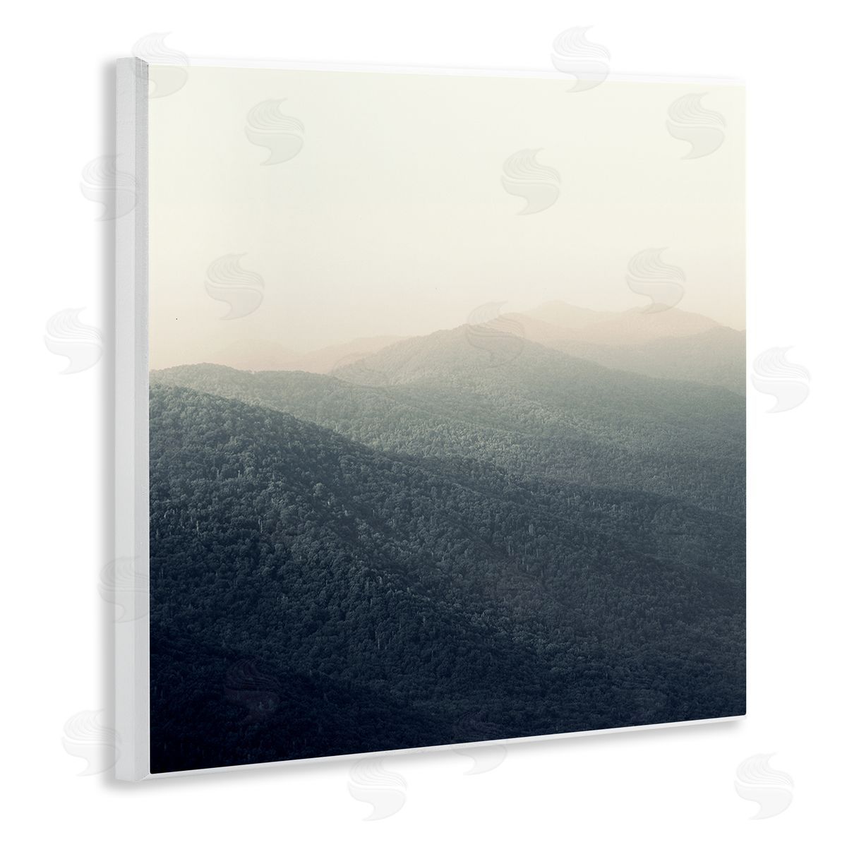 Nicholas Bell Lush Summertime Mountains Misty Grassland Photography  Wooden Wall Plaque Art Print