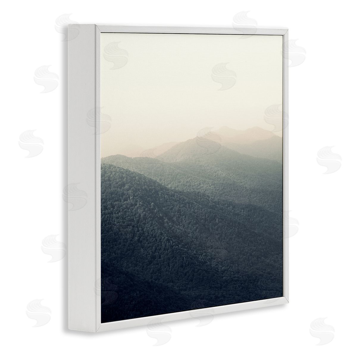 Nicholas Bell Lush Summertime Mountains Misty Grassland Photography  White Framed Glicee Wall Art Print