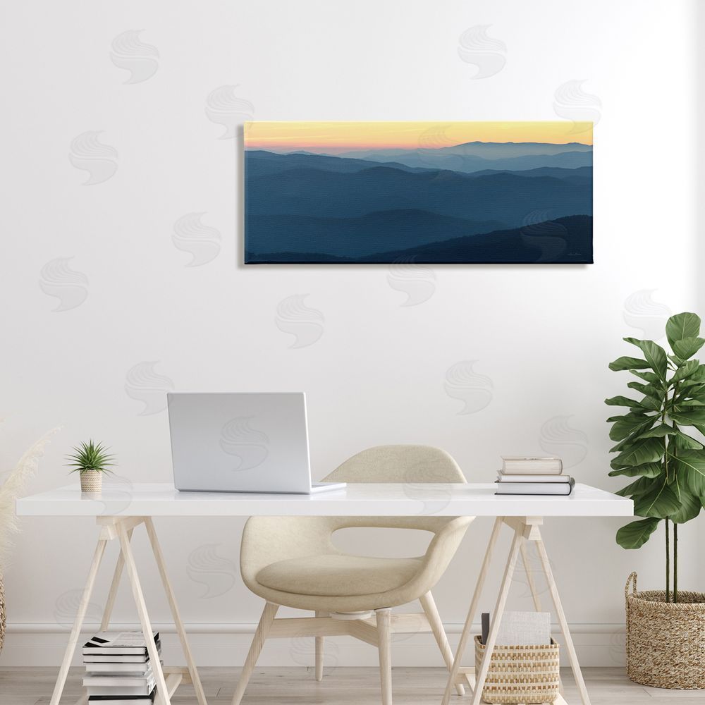 Lori Deiter Panoramic Horizon Sunset Sunrise Blue Mountain Range