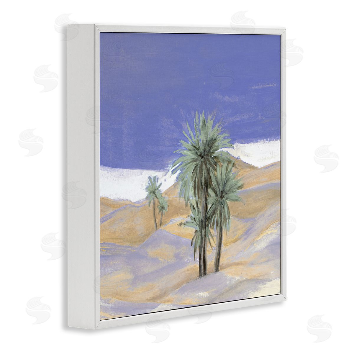 Patricia Pinto Desolate Desert Sand Palm Trees Blue Sky  White Framed Glicee Wall Art Print