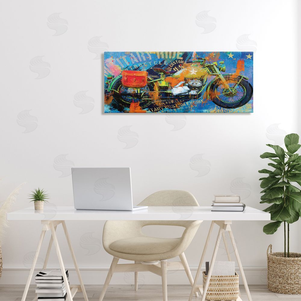 Porter Hastings Bold Modern Motorcycle Text Abstract Collage