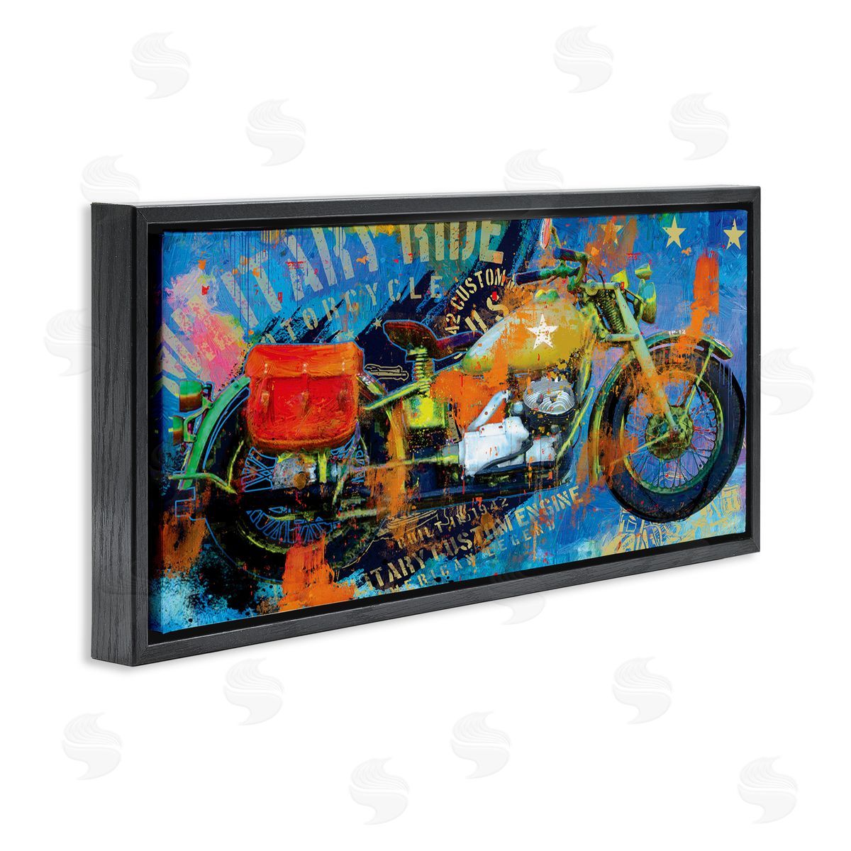 Porter Hastings Bold Modern Motorcycle Text Abstract Collage