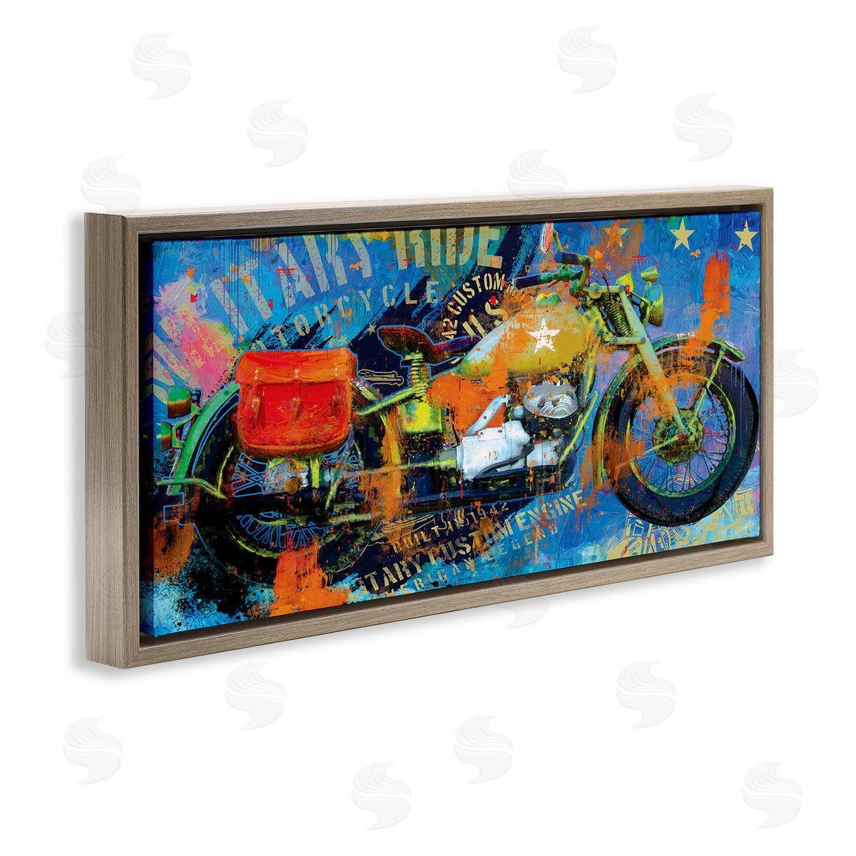 Porter Hastings Bold Modern Motorcycle Text Abstract Collage