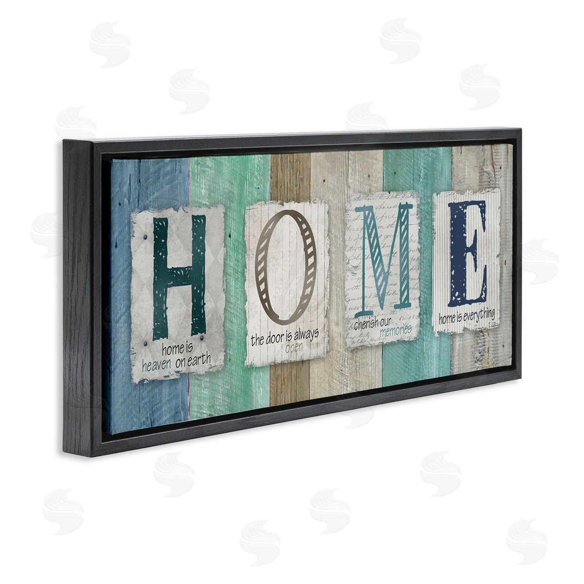 Carol Robinson Rustic Home Typography Sign Blue Birch Pattern
