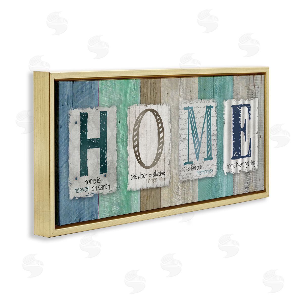 Carol Robinson Rustic Home Typography Sign Blue Birch Pattern
