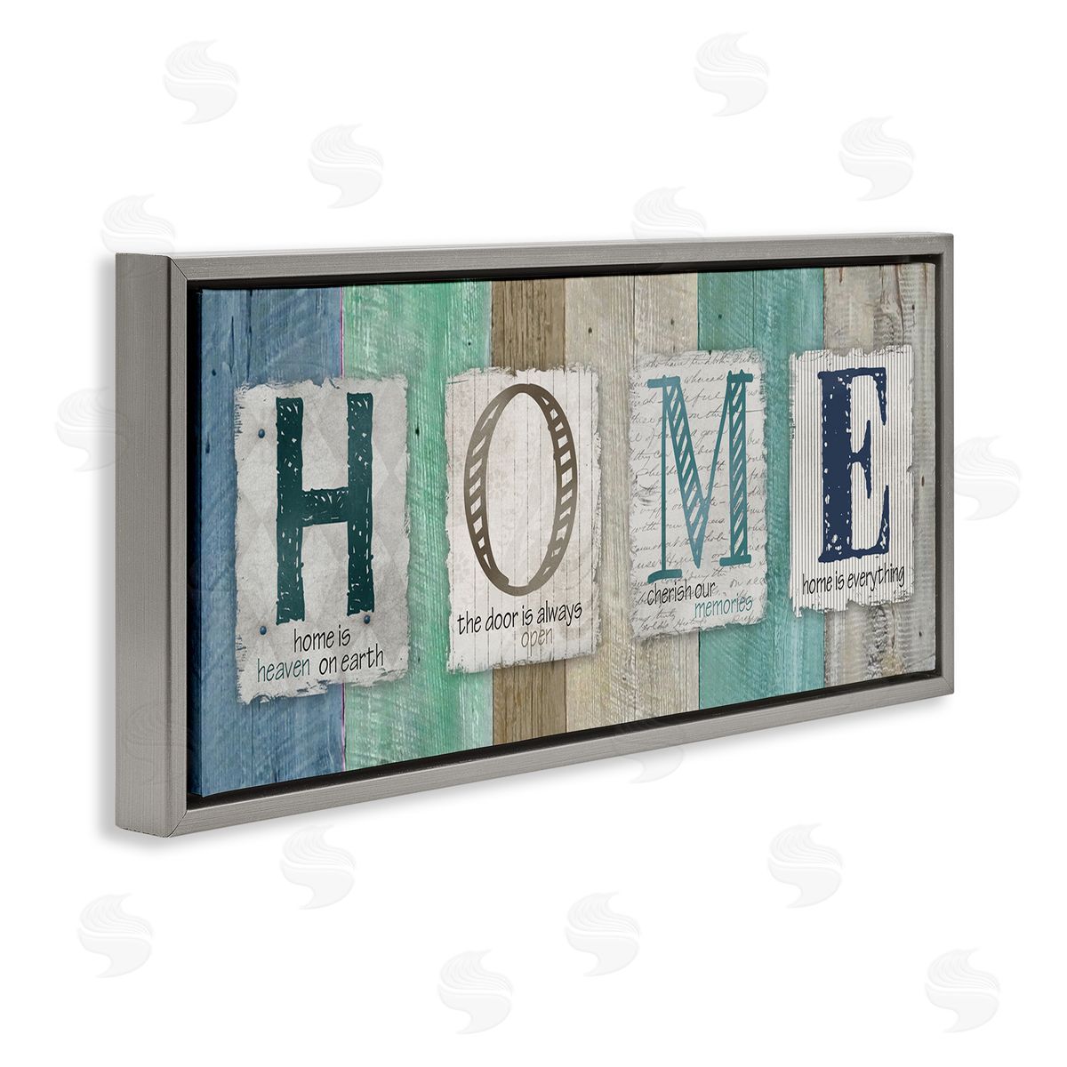 Carol Robinson Rustic Home Typography Sign Blue Birch Pattern