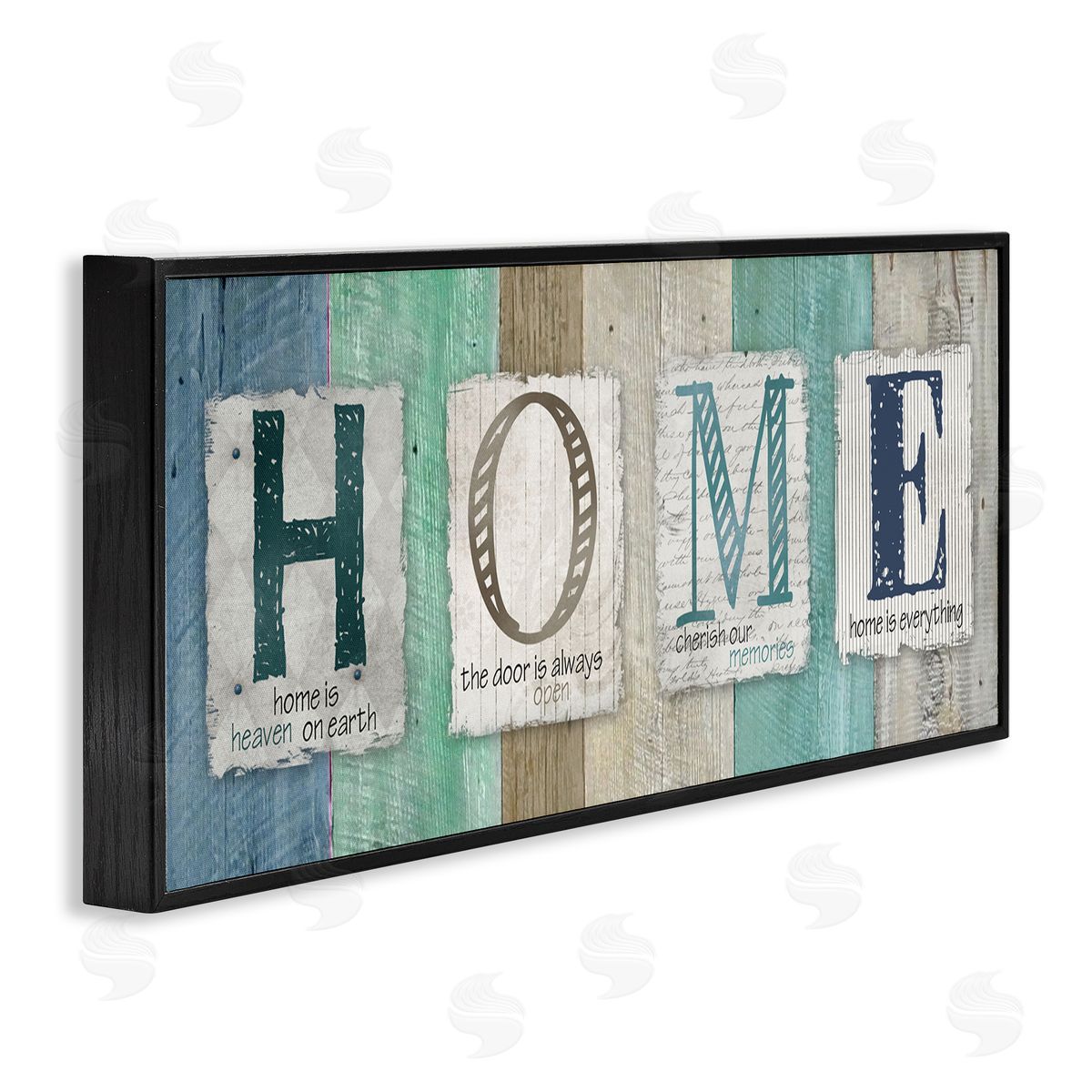 Carol Robinson Rustic Home Typography Sign Blue Birch Pattern