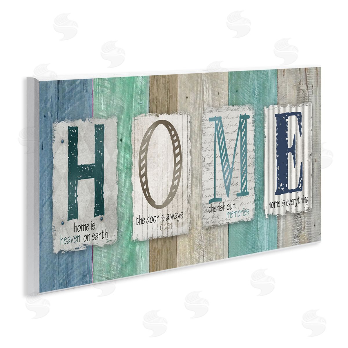 Carol Robinson Rustic Home Typography Sign Blue Birch Pattern