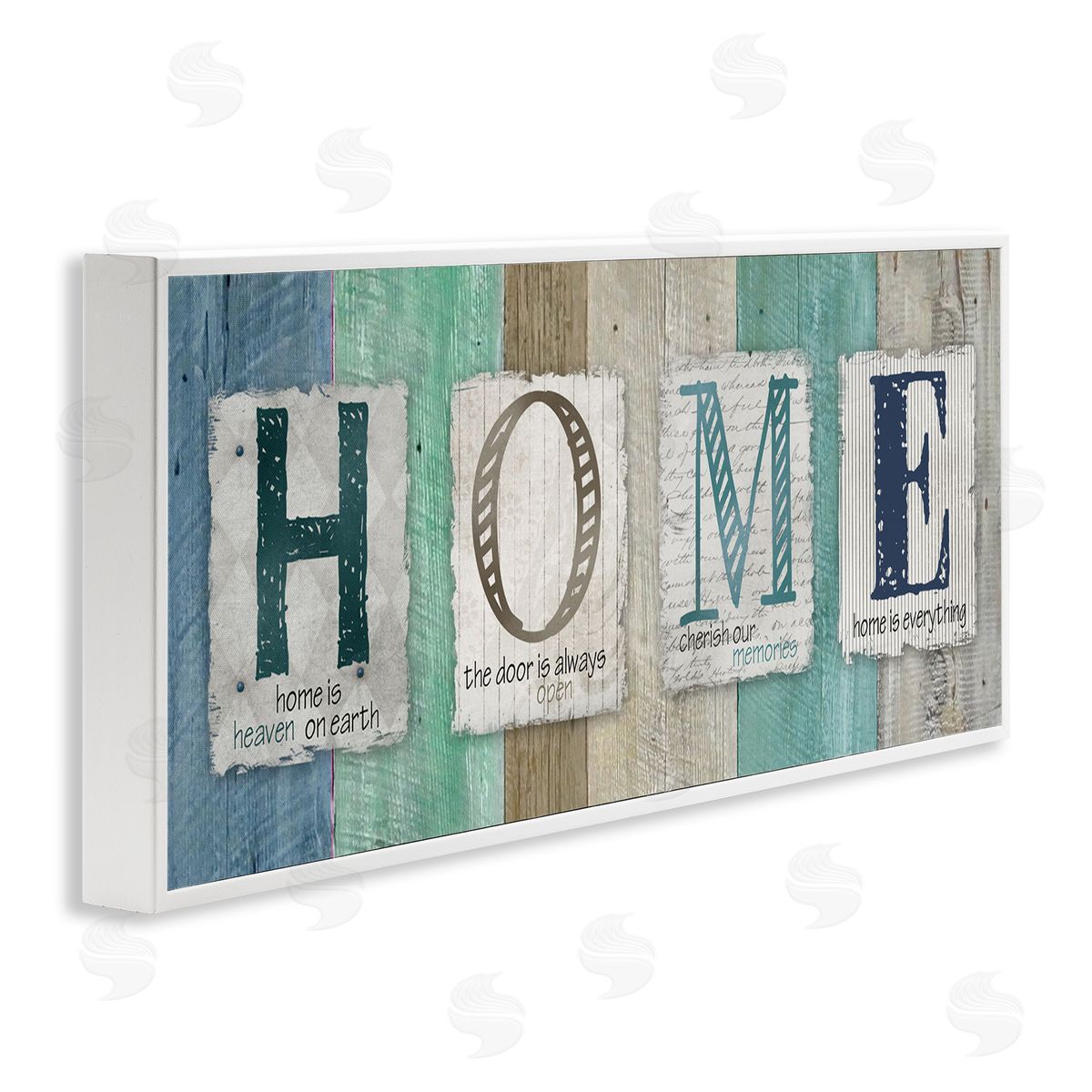 Carol Robinson Rustic Home Typography Sign Blue Birch Pattern