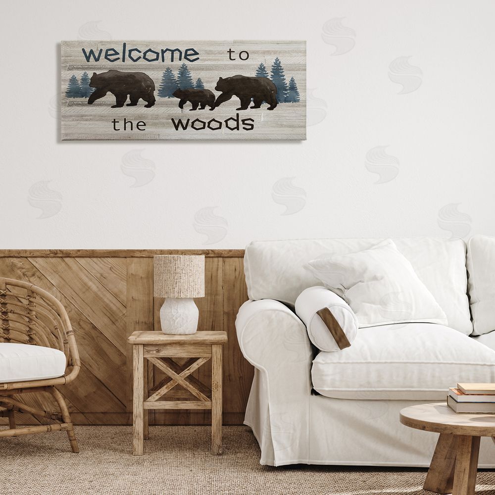 Nan Welcome To Wood Rustic Bears Forest Design