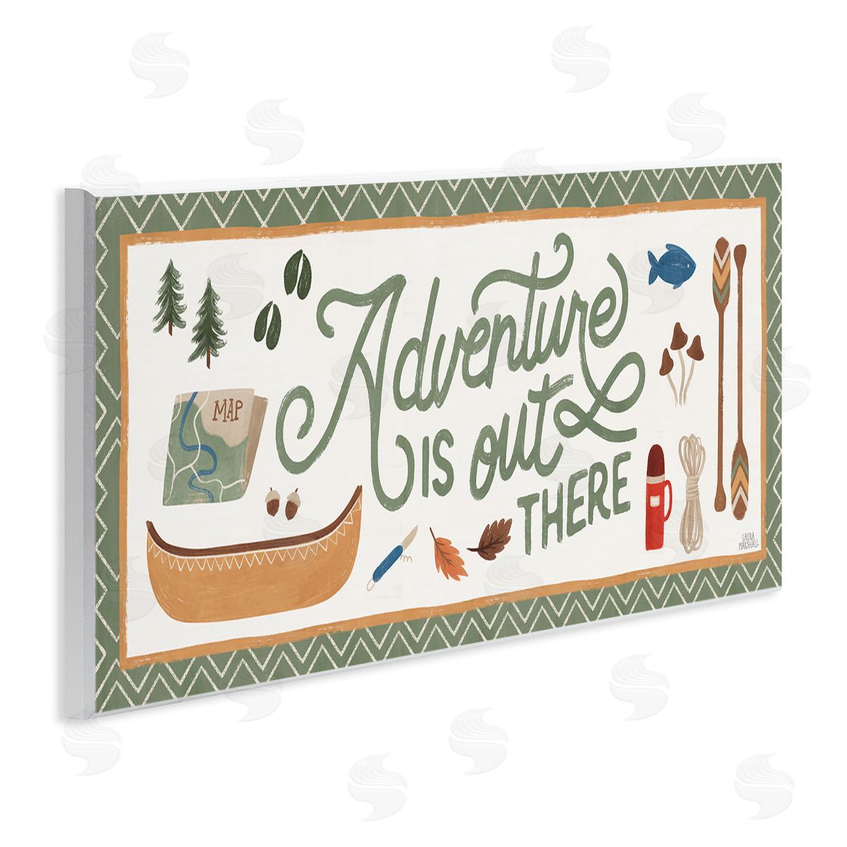 Laura Marshall Adventure Out There Calligraphy Sign Autumn Cabin Theme