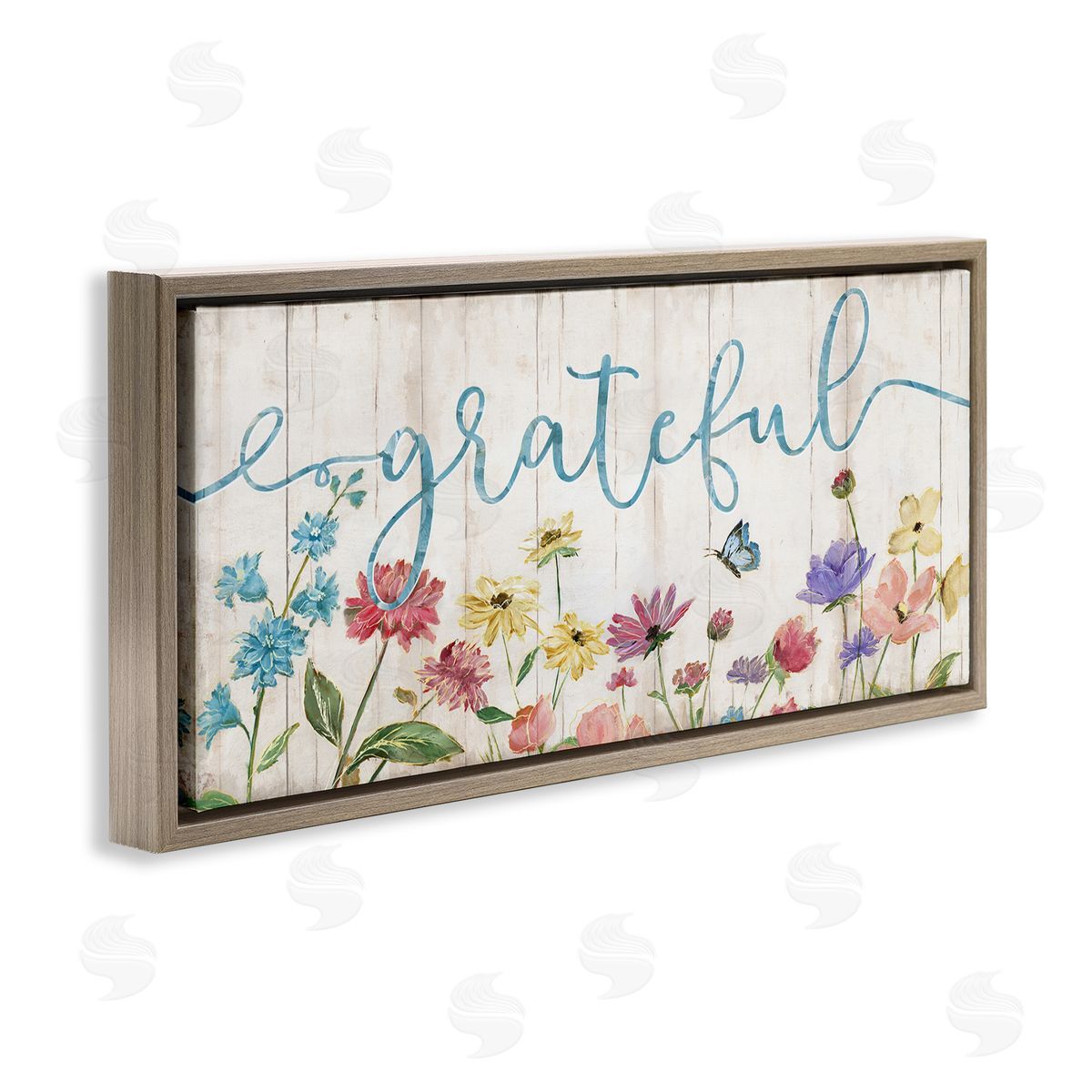 Nan Grateful Sentiment Spring Wildflower Garden Blue Butterfly