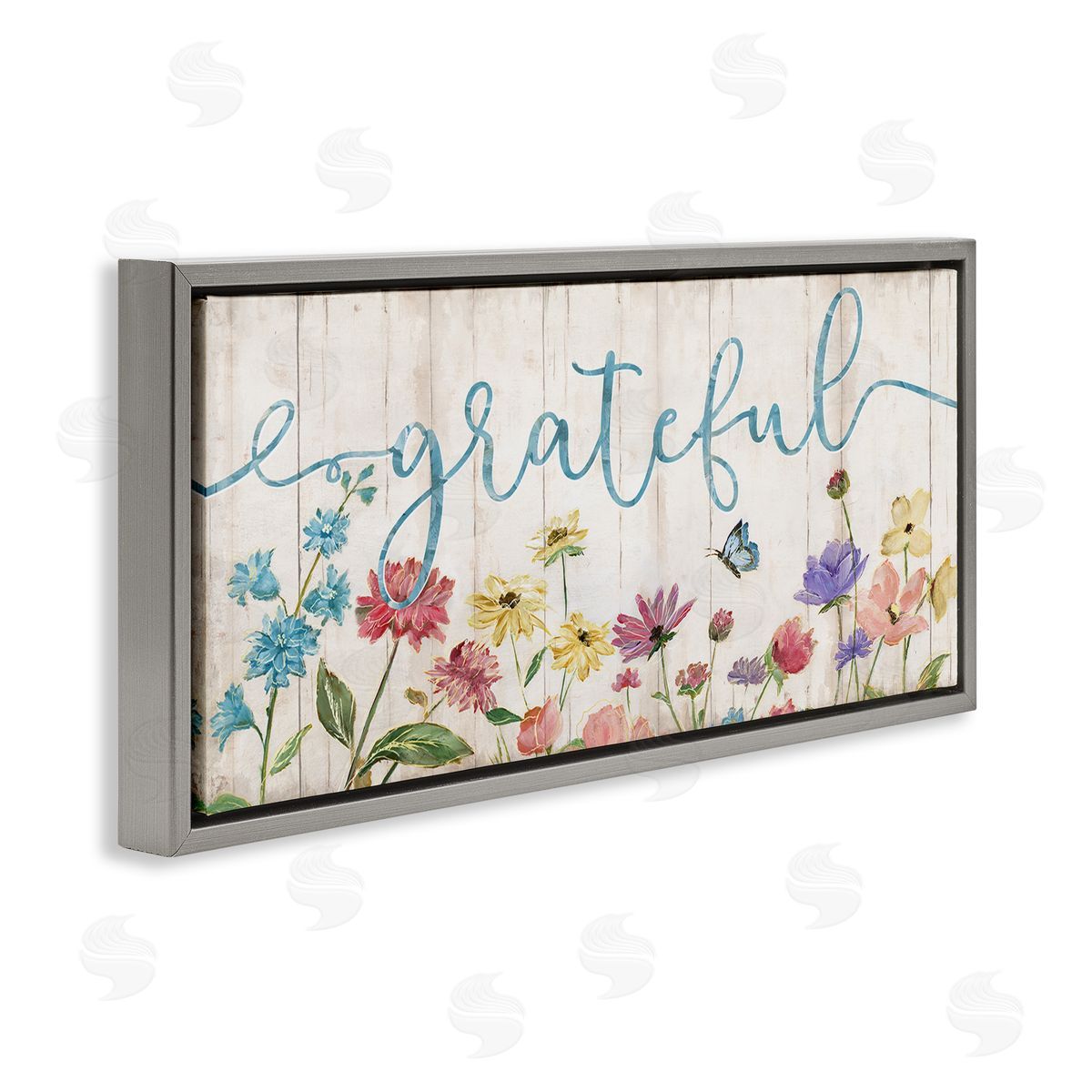 Nan Grateful Sentiment Spring Wildflower Garden Blue Butterfly