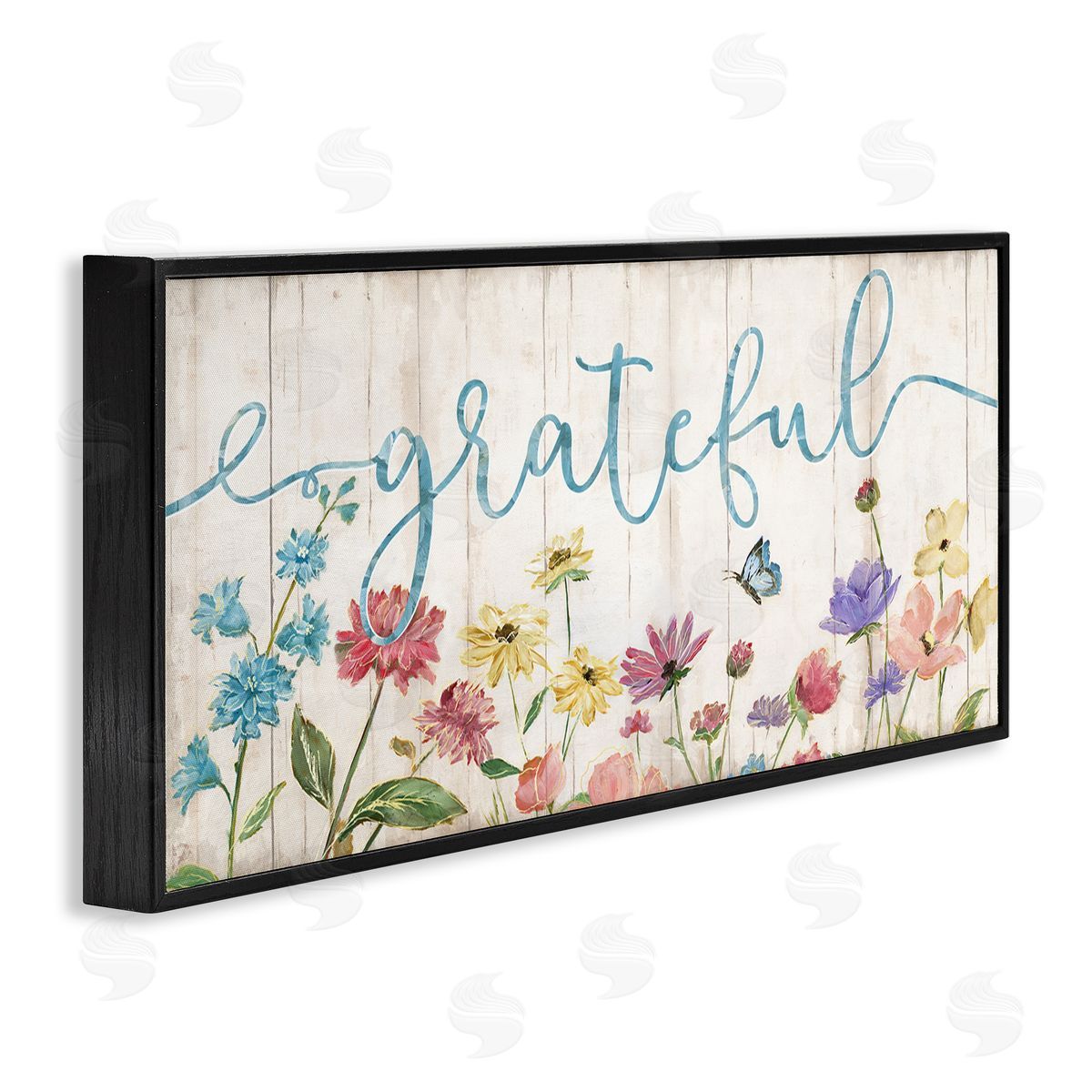 Nan Grateful Sentiment Spring Wildflower Garden Blue Butterfly