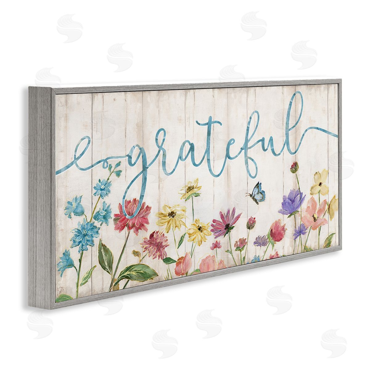 Nan Grateful Sentiment Spring Wildflower Garden Blue Butterfly
