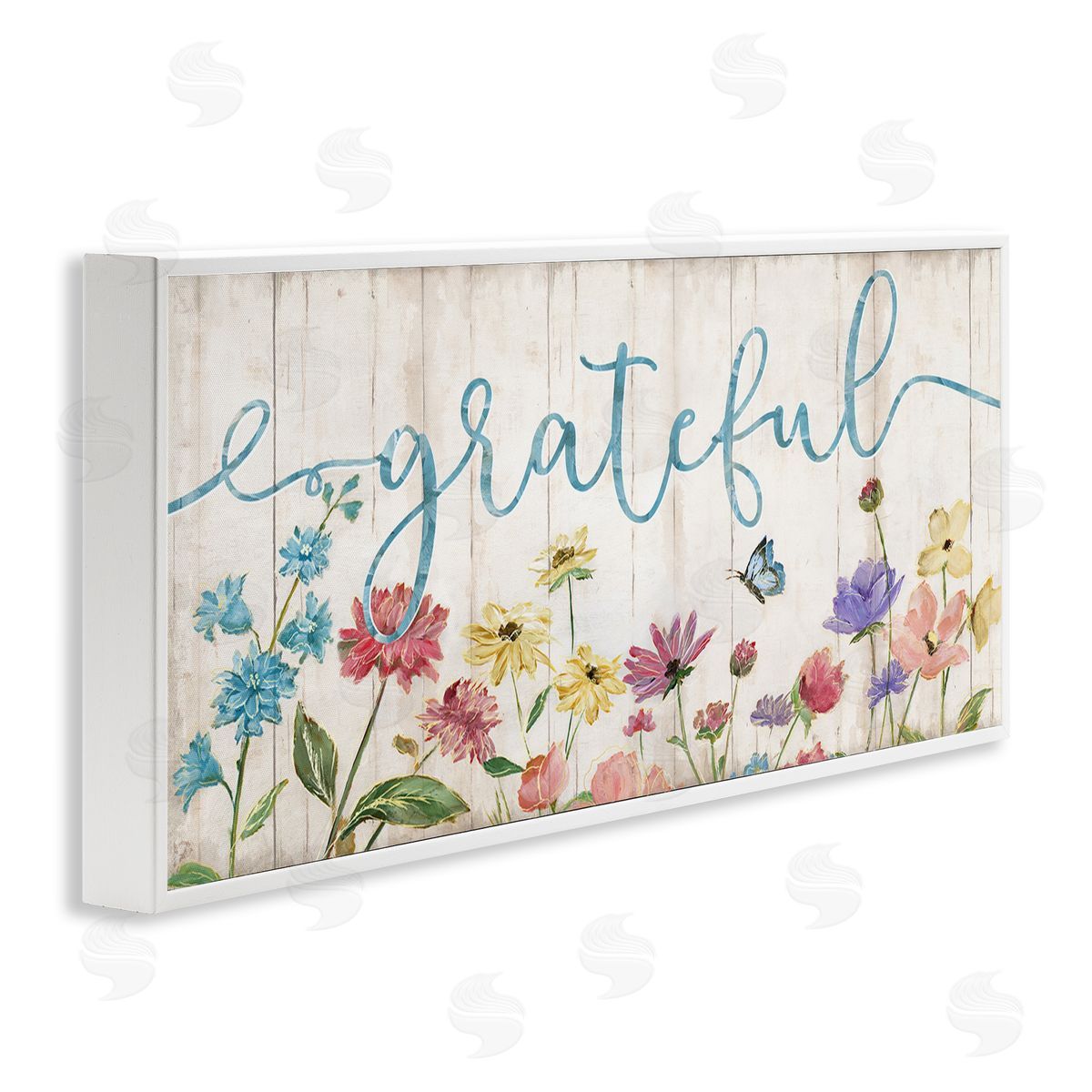 Nan Grateful Sentiment Spring Wildflower Garden Blue Butterfly
