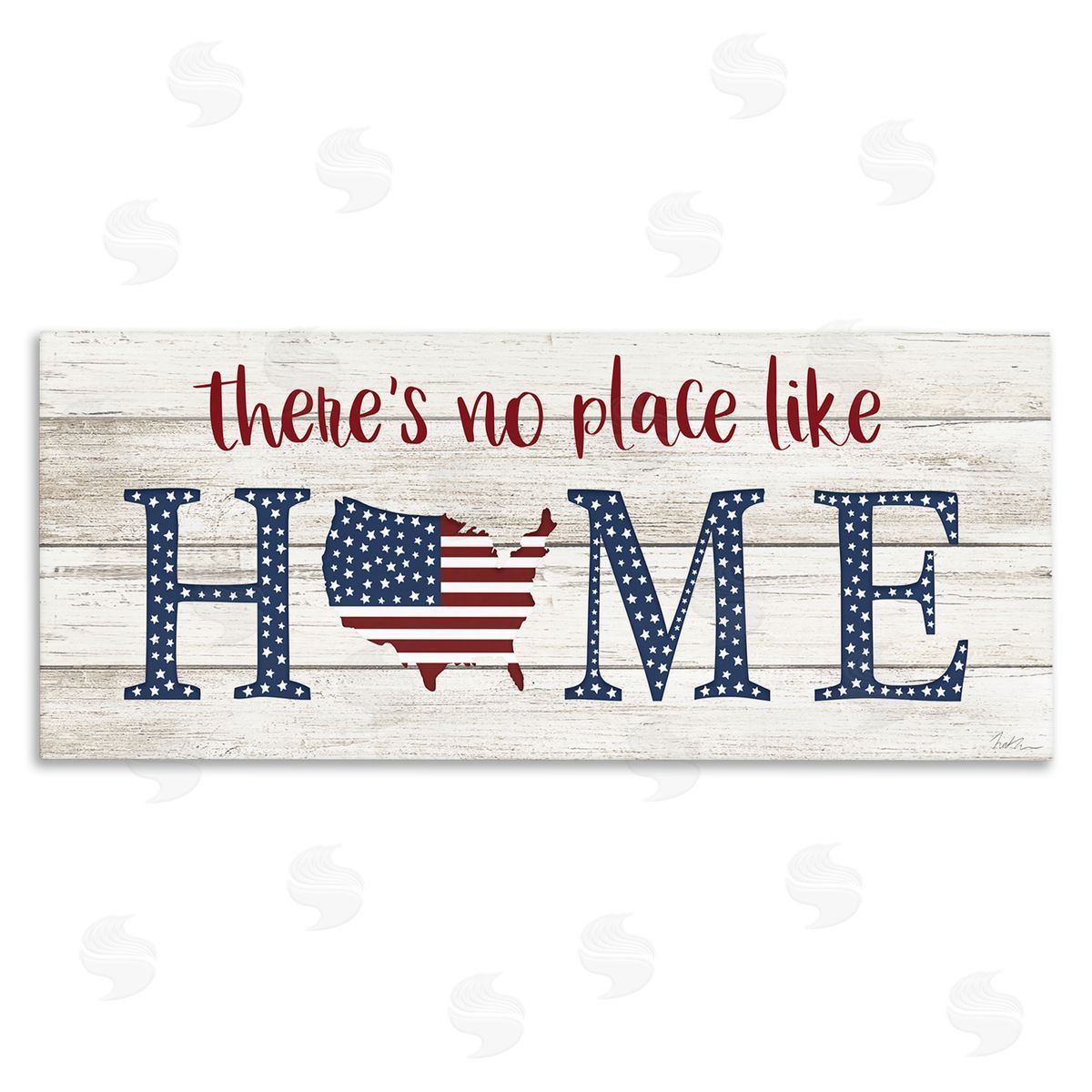 Natalie Carpentieri Patriotic There's No Place Like Home Phrase Americana