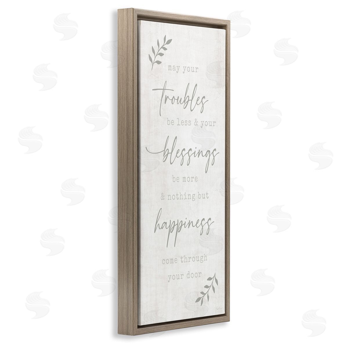 Natalie Carpentieri Troubles Less Blessings More Motivational Phrase Plant Leaves