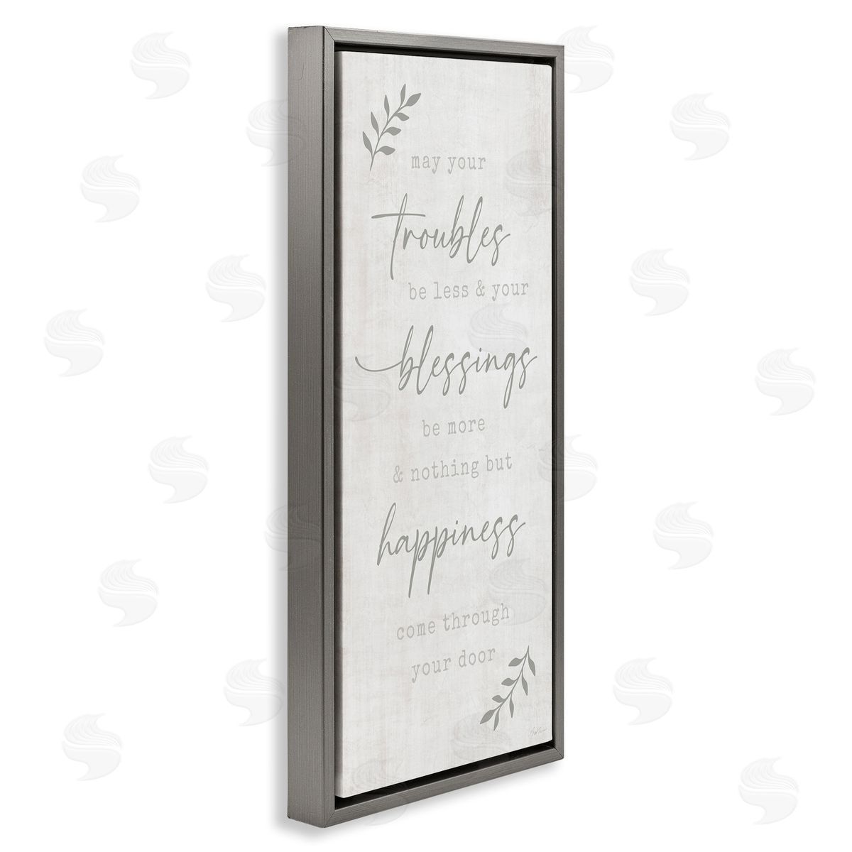 Natalie Carpentieri Troubles Less Blessings More Motivational Phrase Plant Leaves