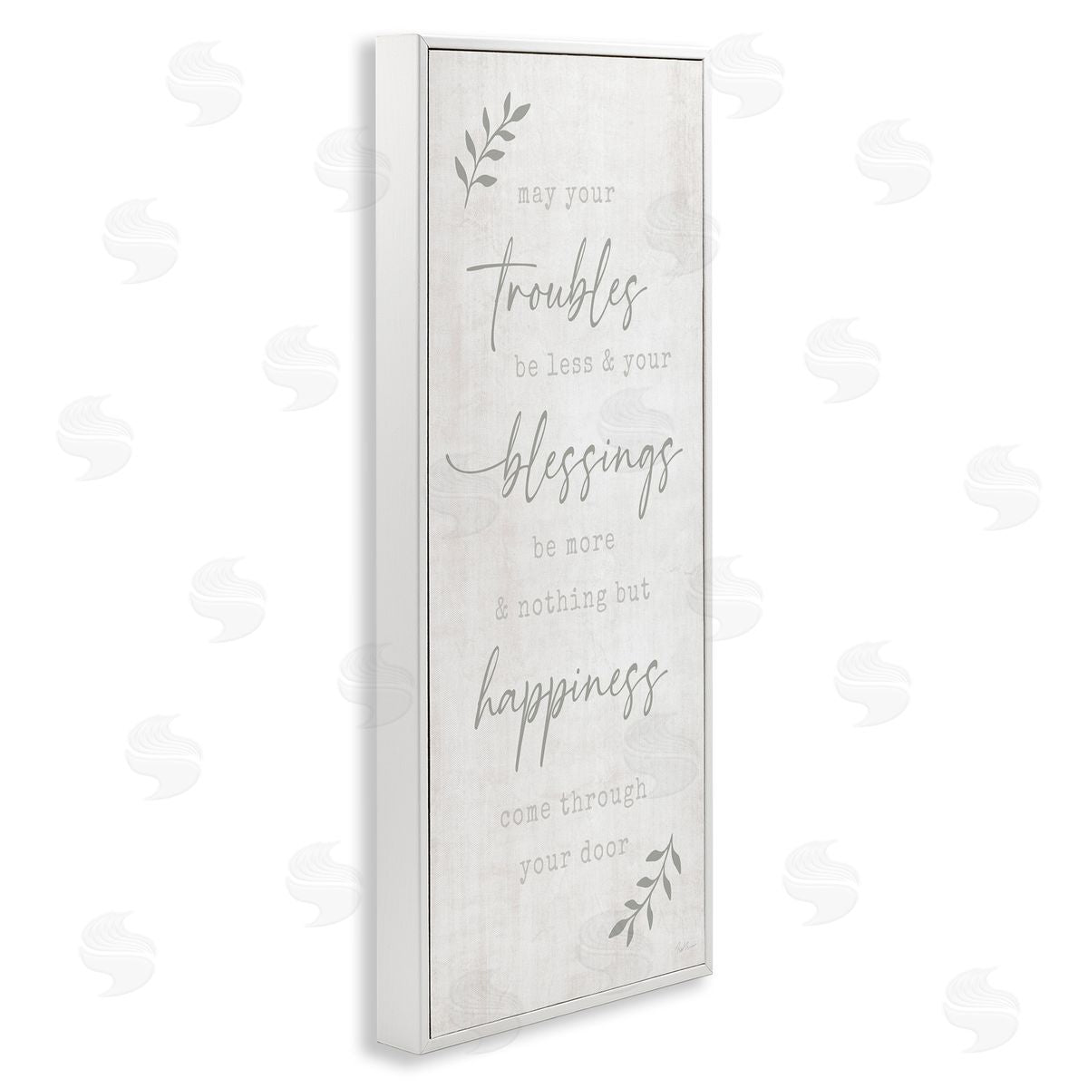 Natalie Carpentieri Troubles Less Blessings More Motivational Phrase Plant Leaves