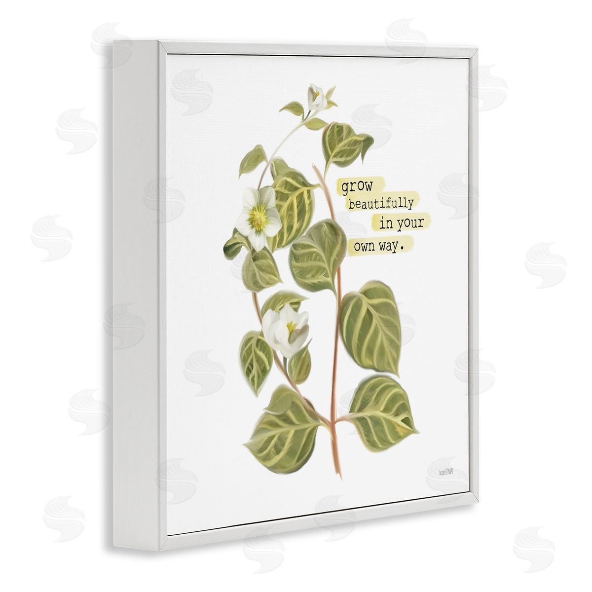 House Fenway Grow Beautifully Your Way Motivational Spring Garden Phrase White Framed Glicee Wall Art Print