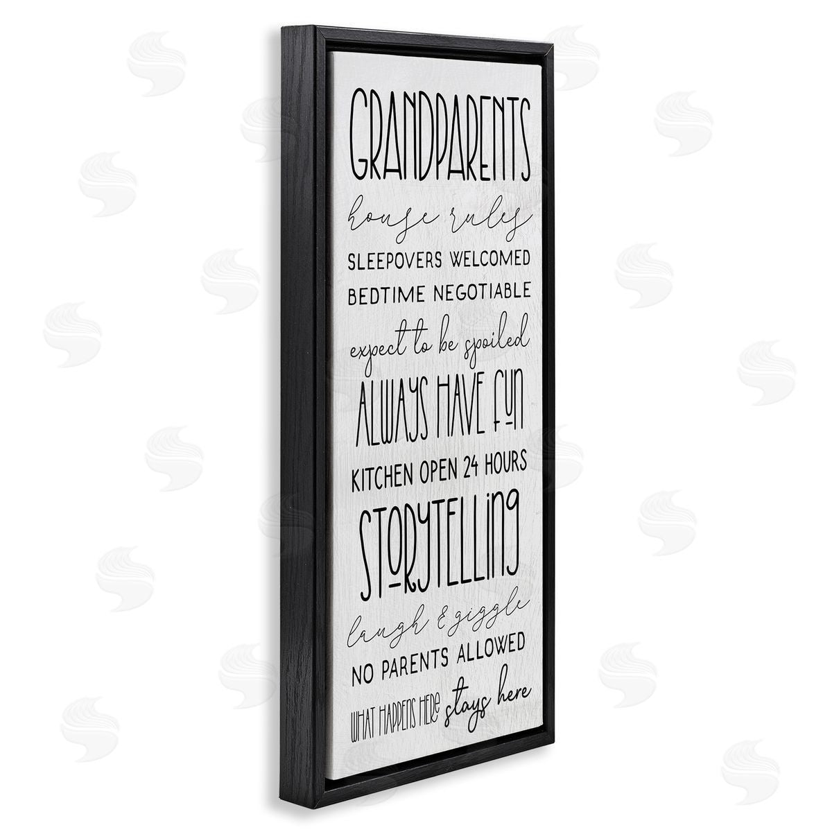 Stupell Studio Grandparents House Rules Fun Rustic Family Sign