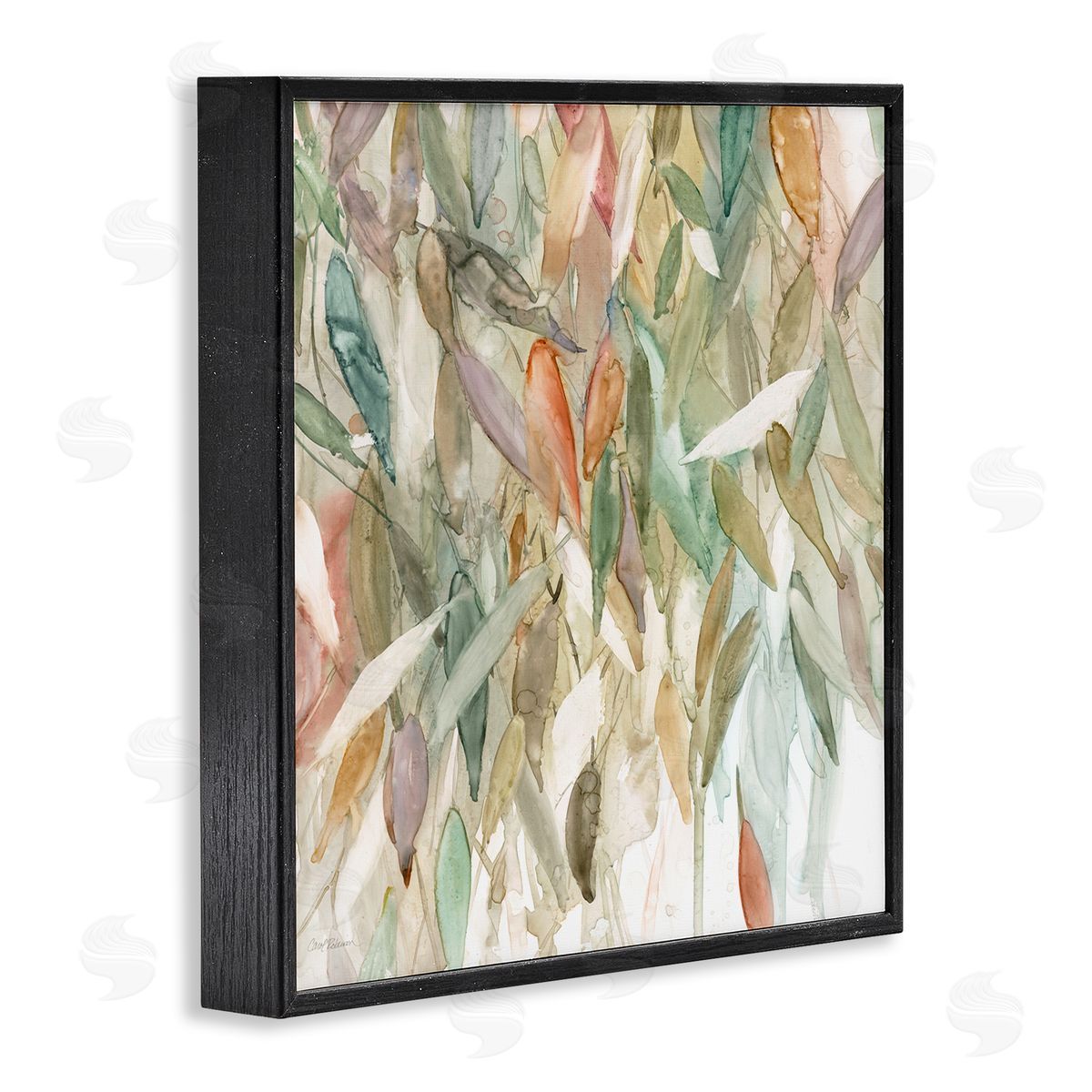 Carol Robinson Abstract Cascading Tree Leaves Autumnal Blooming Foliage Black Framed Glicee Wall Art Print