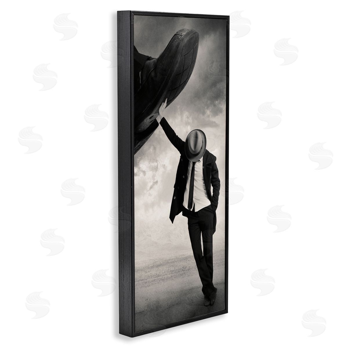 Tommy Ingberg Monochrome Suit Tie Photography Cloudy Sky Hand Shoe