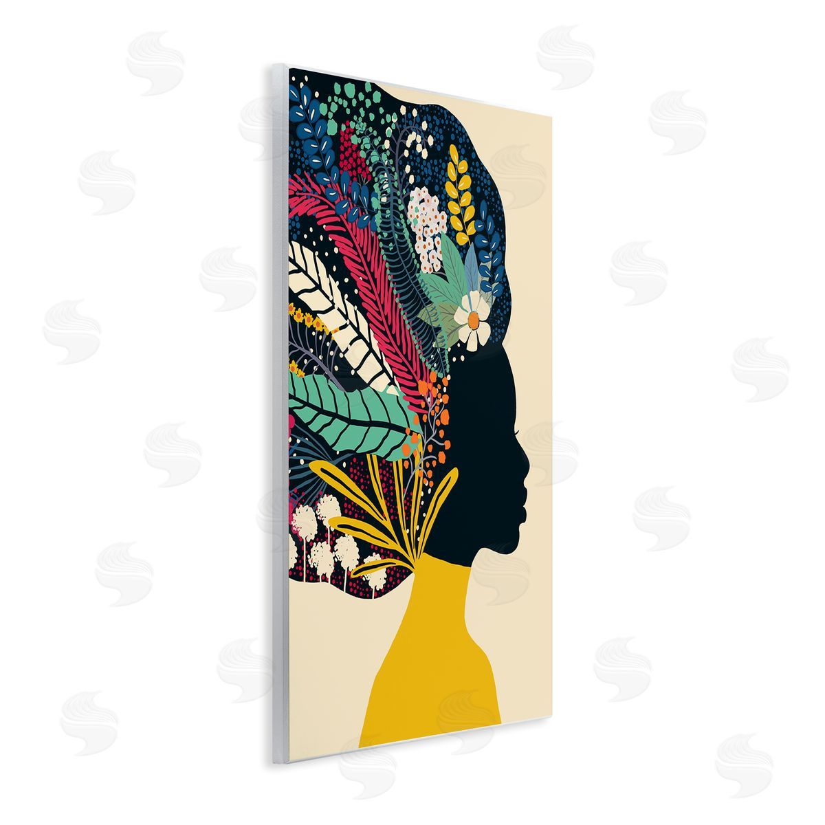 Ioana Horvat Bold Woman Botanical Blooms Yellow  Wall Plaque Art Print