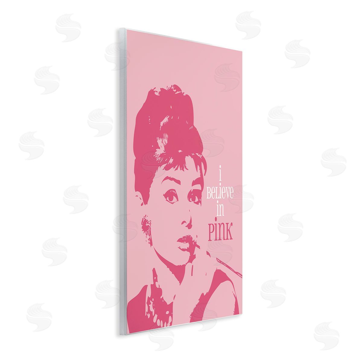 Amy Brinkman Believe In Pink Audrey Hepburn Actress Text Wall Plaque Art Print