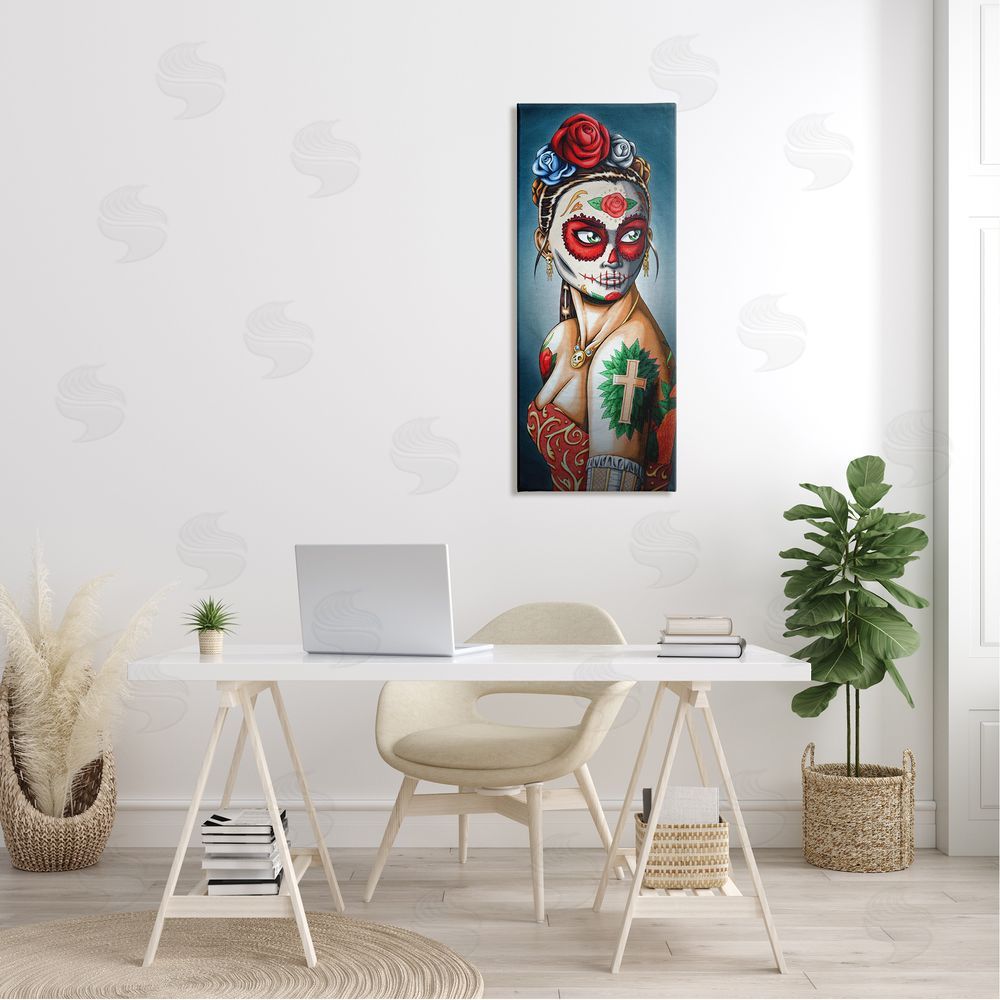 Nicholas Ivins Day Of Dead Skull Face Painting Roses Tattoos