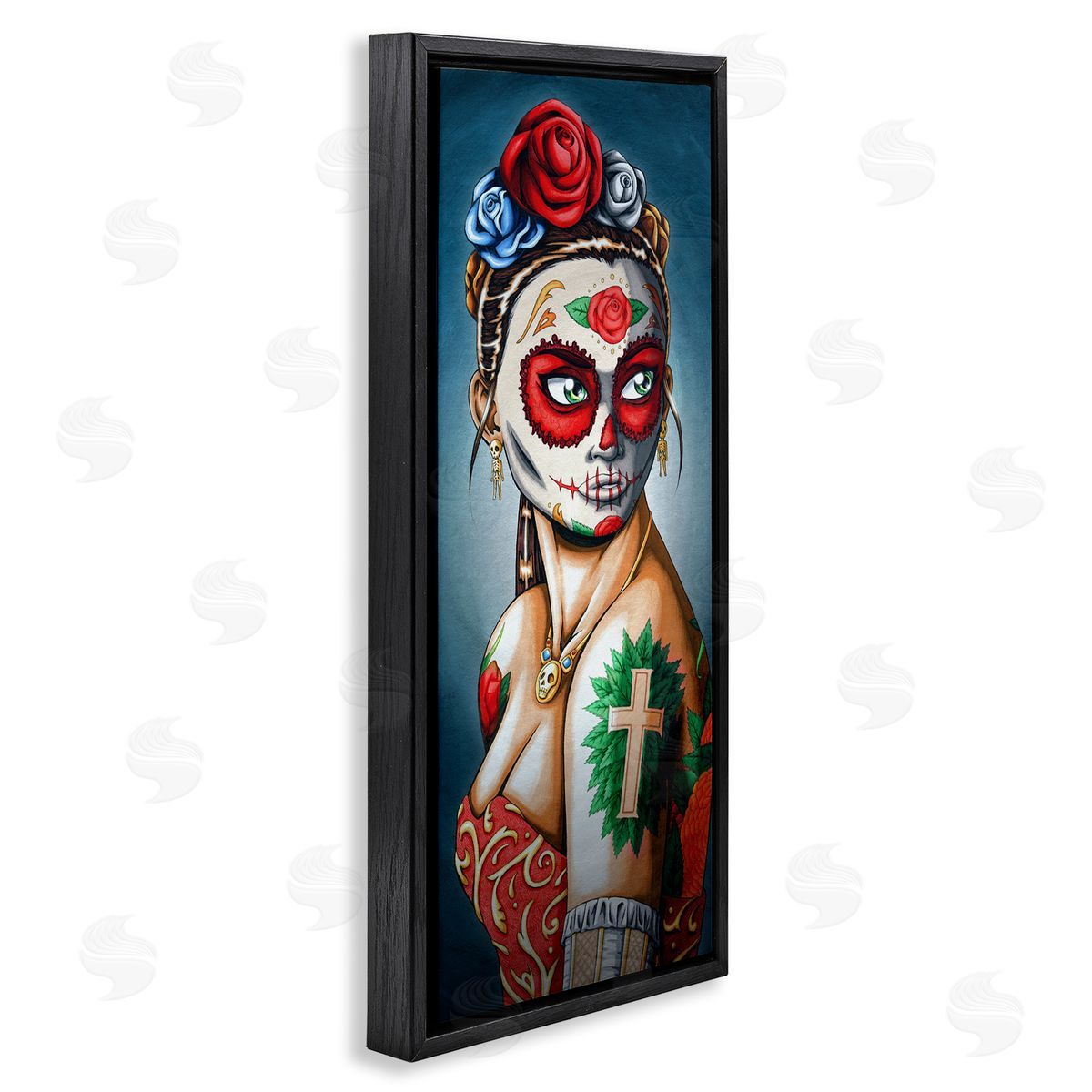 Nicholas Ivins Day Of Dead Skull Face Painting Roses Tattoos