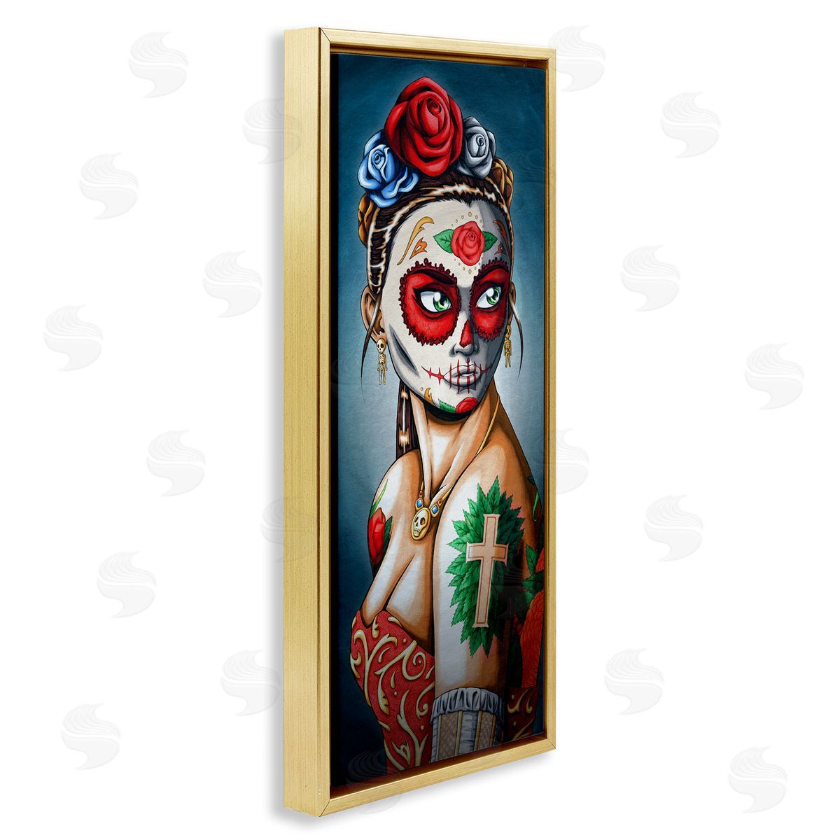 Nicholas Ivins Day Of Dead Skull Face Painting Roses Tattoos