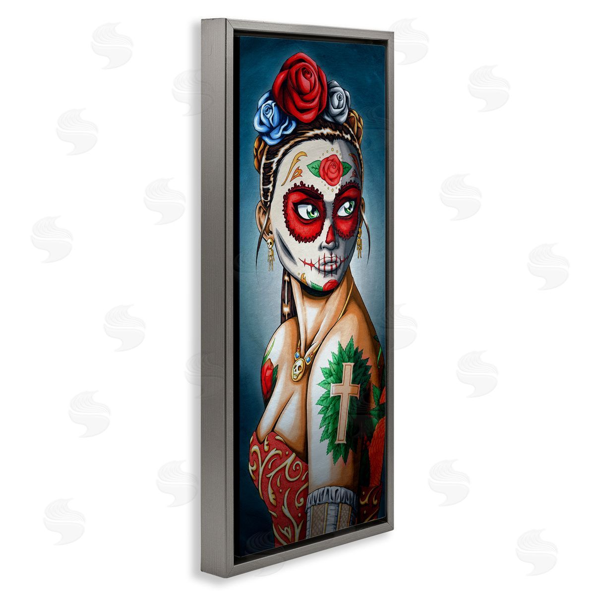 Nicholas Ivins Day Of Dead Skull Face Painting Roses Tattoos