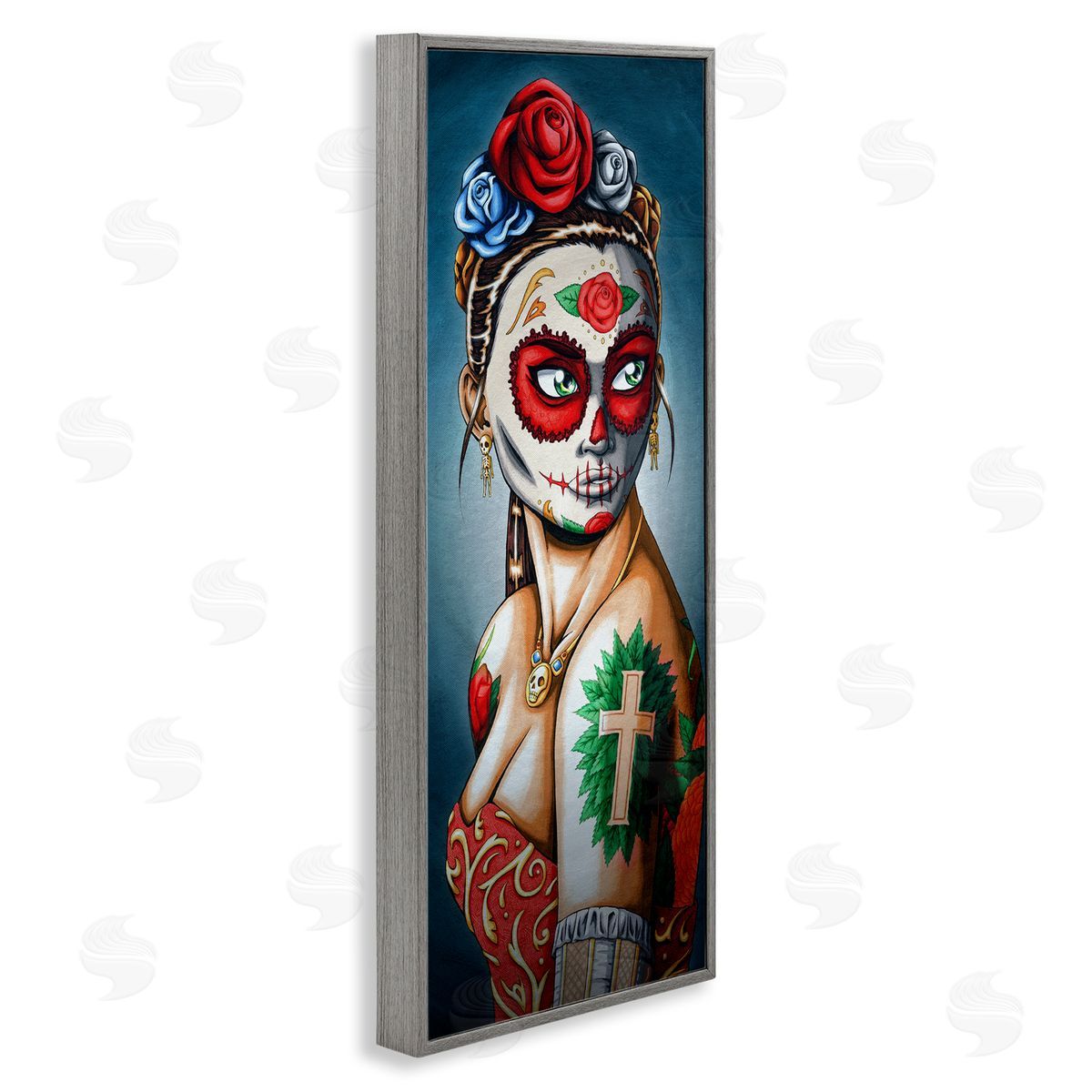 Nicholas Ivins Day Of Dead Skull Face Painting Roses Tattoos