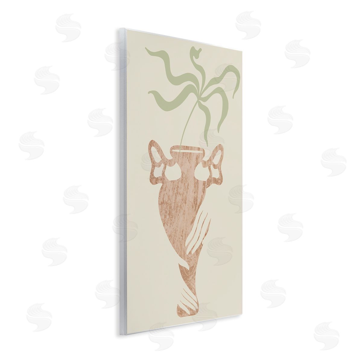 Stupell Studio Hands Holding Brown Vase Botanical Plants Wall Plaque Art Print