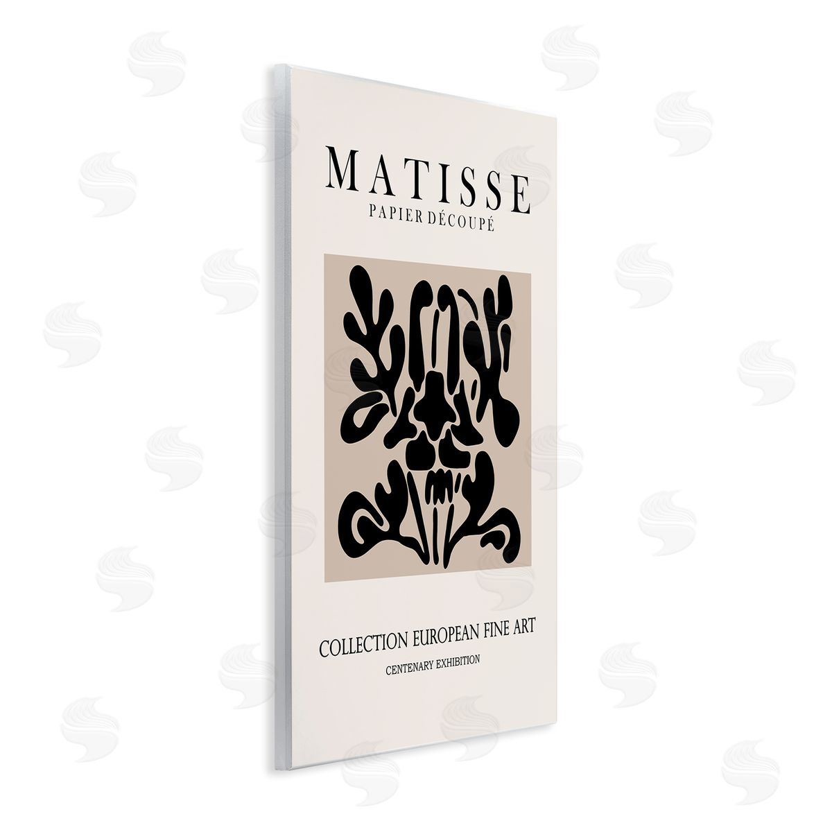 Ros Ruseva Abstract Contemporary Black Floral Matisse Typography  Wall Plaque Art Print